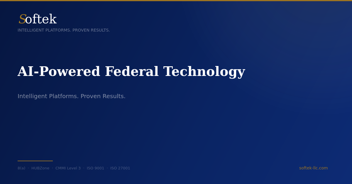 Softek LLC | Intelligent Platforms. Proven Results. | 8(a) HUBZone